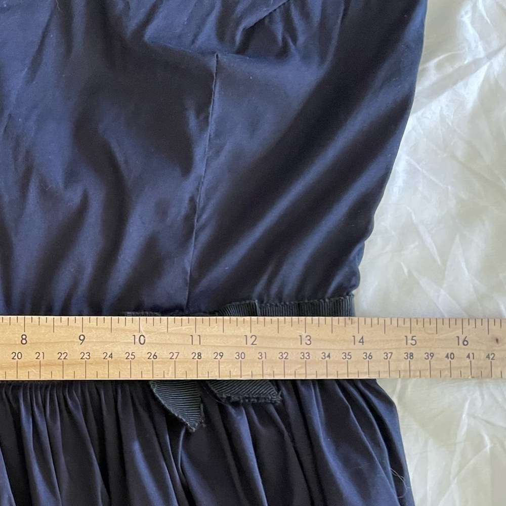 Miu Miu Navy Flowy Sleeveless Midi Dress Size 42 - Picture 7 of 9